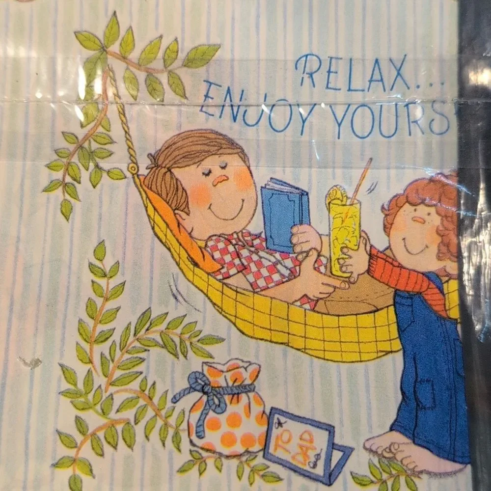 Hallmark‎ Vintage Fathers Day Wrapping Paper NIP